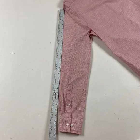 NWT Tommy Hilfiger CoolMax Slim Fit Stretch Shirt Mens Small 14.5  32/33 Red - Picture 11 of 12